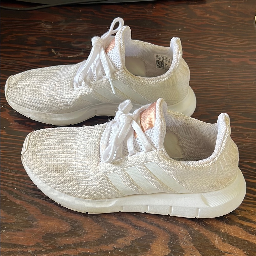 Women’s White Adidas Swift Run Sneakers